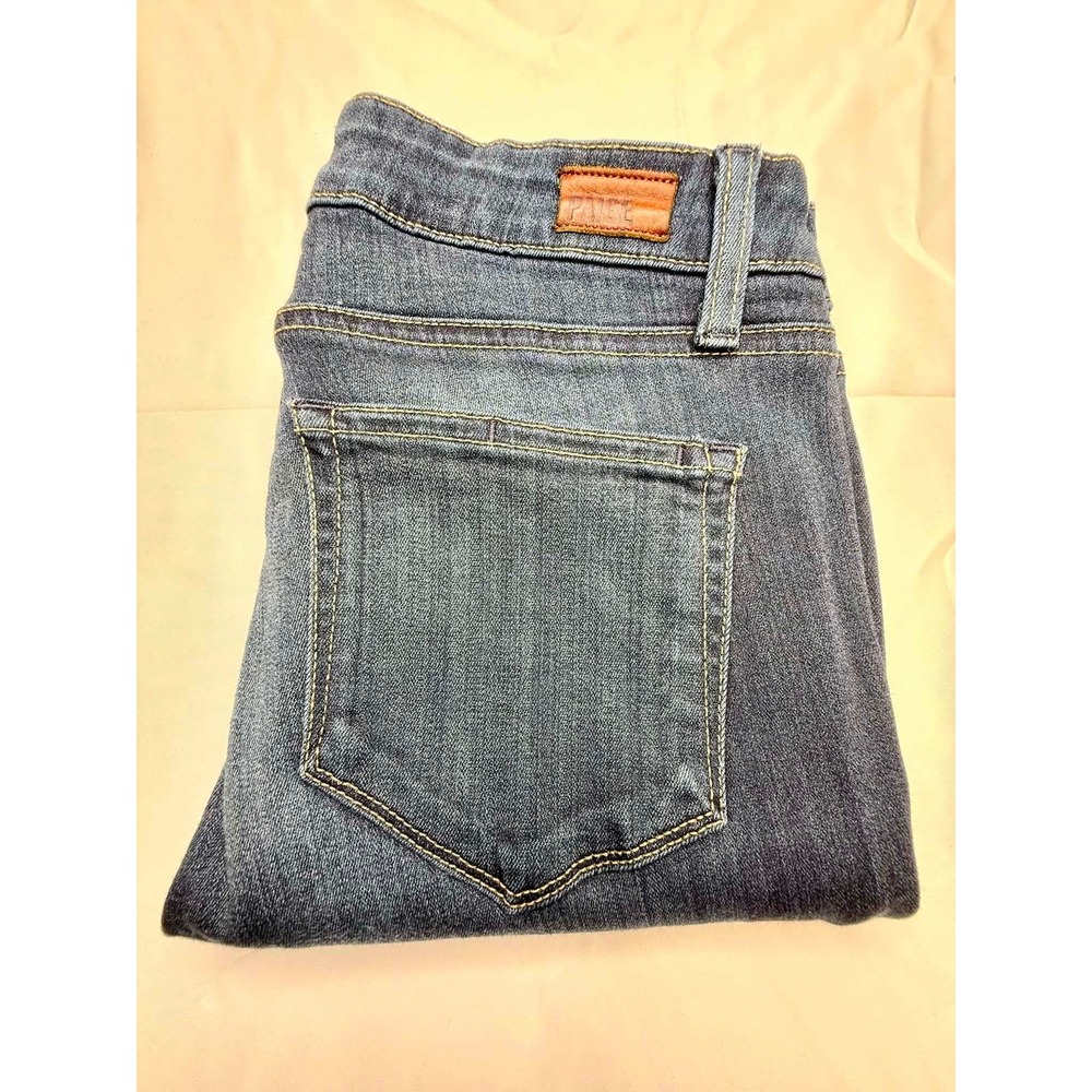 Paige Womens 28x26 Medium Wash Blue Slim Straight Leg Denim Jeans Size